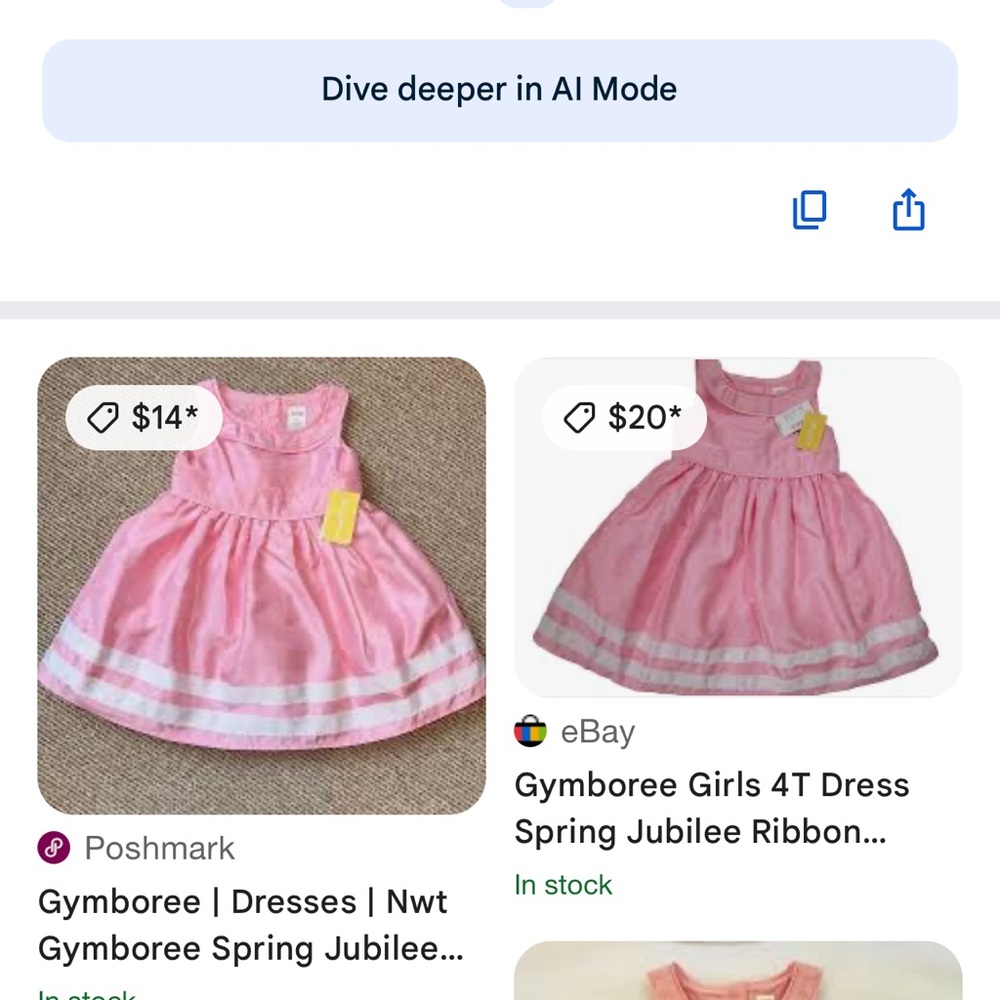 Gymboree Pink and White Ribbon Dress 🆕 - Picture 4 of 8
